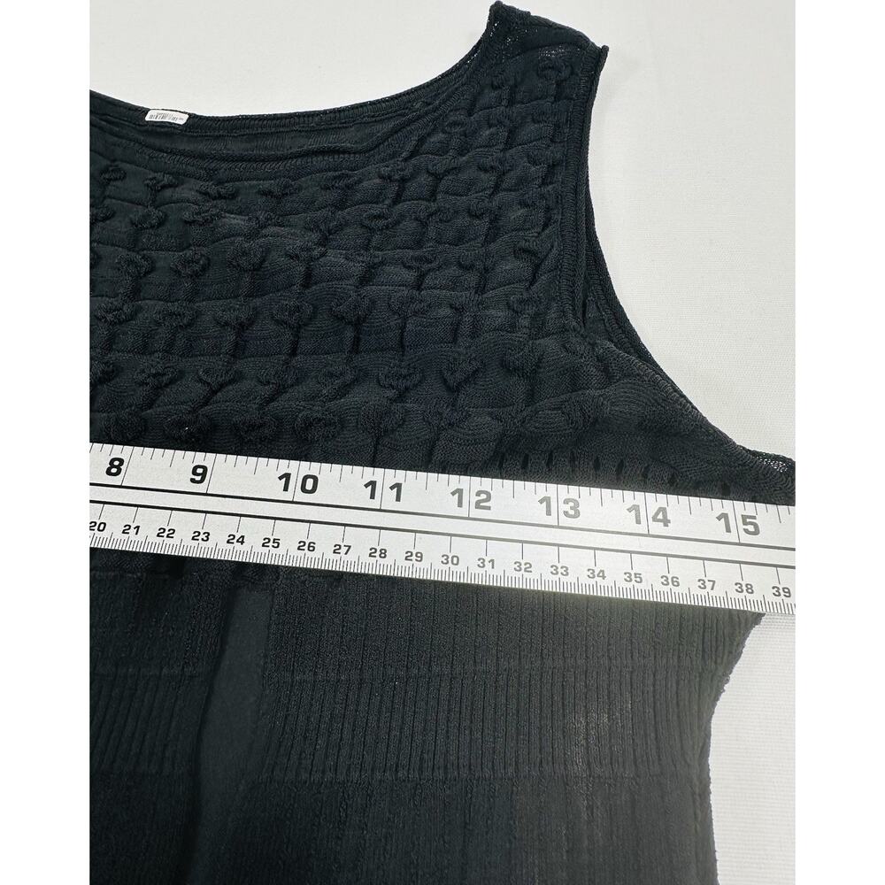 Roberto Cavalli Women’s Designer Black Crochet Knit Tiered Ruffle Dress Size 44 - Picture 7 of 13